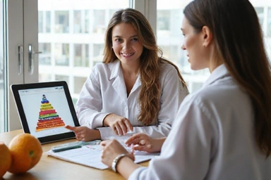 Mujer en consulta nutricional