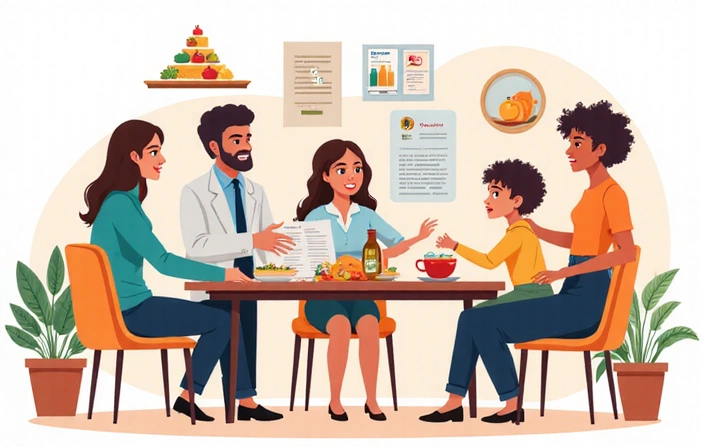 Ilustración de un proceso de consulta nutricional personalizado